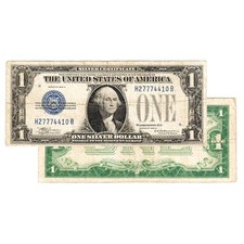 $1 - 1928 Funny Back Blue Seal Silver Certificate Very Fine VF picture