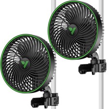 VIVOSUN 2-Pack AeroWave E6 Gen2 Grow Tent Clip Fan 6” Oscillation 5/10 Speeds picture