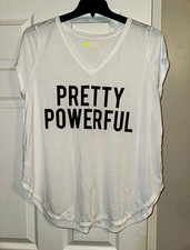 Xersion Studio Women's 2XL White V-Neck Short Sleeve Graphic Logo Tee picture