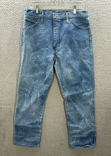 Vintage Wrangler Jeans Mens 35x30 Blue Acid Wash Cowboy Cut Made In USA 13MWZ picture