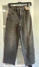 Madewell Black/gray  Perfect Vintage Wide-Leg Jeans W23 Crop  NWT picture