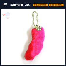 Pink Novelty Real Rabbit Foot Keychains - Fun Accessories for Keyring & Bag picture