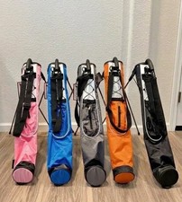 5 bags Orlimar Golf Club Stand 2-Way Carry Pitch N Putt Bag Black. *Please Read* picture