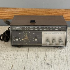 Vintage 1960s Longines Symphonette Slumber-Matic AM/FM Clock Radio Retro TESTED picture