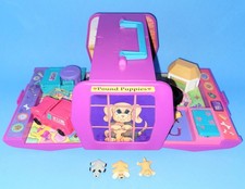 Pound Puppies Purries Pet Paradise Alley Playset Toy Case 3 Mini's Vintage 1995 picture
