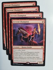 PLAYSET OF 4 Fervent Champion NM-Mint, English Throne of Eldraine MTG Magic picture