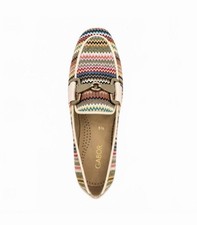 Gabor Women's Multicolor Zigzag Woven Slip-On Loafer Flats, US 8 Hardware picture