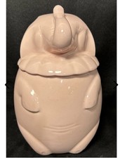 Vintage MCM Stamped Shawnee Pink Elephant Cookie Jar/Ice Bucket picture