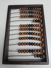 Antique Vintage Russian Wooden Abacus Unusual Double Fraction Rows счеты царизм picture
