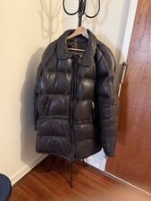 Vintage Double Goose Country Leather Down Puffer Jacket Mens 3XLarge Brown picture