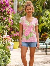 LILLY PULITZER TROPICAL TEE size XS picture