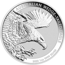 2020 1 oz Australian Wedge-Tailed Eagle Silver Coin (BU) $1 AUD #A349 picture