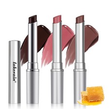 3 Colors Honey Noir Lipstick, Black, Nude and Pink Deep Moisturizing Black Ch... picture