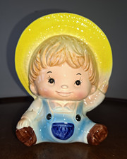 Vintage Planter Vase Head Inarco Japan Little Boy Child, EXCELLENT CONDITION  picture