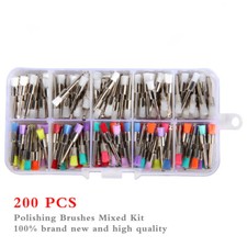 200Pcs Dental Nylon Polishing Flat Latch Polisher Prophy Brush Disposable Mixed picture