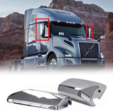 Pair Chrome Door Mirror Covers Driver & Passenger Side for VolvoVNL VN VNM Truck picture