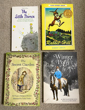 Lot of 4 Classic Vintage Award winning Children’s Paperback Books Ages 9-12 picture