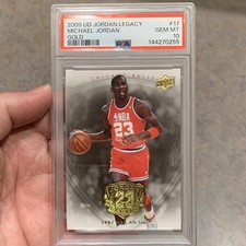 Upper Deck 2009-10 UD Jordan Legacy Michael Jordan Bulls #17 Gold PSA 10 picture