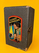 WOW Vintage Gilbert Microscope Original Case Scientific Instrument School Lab picture