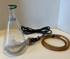 Vintage PYREX VWR 1000mL Erlenmeyer Flask Internal Heating Coil Lab Apparatus picture