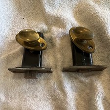 2- Vintage Mortise Thumb Turn Door Latch Lock Salvaged picture