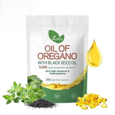 VivoNu 6200mg Oil of Oregano with Black Seed Oil 2-in-1 Capsules picture