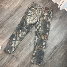 VTG Wrangler Pro Gear Jeans Mens 32x32 Realtree Hardwoods Camo USA picture
