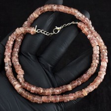 Most Brilliant Strawerry Quartz 190.00 Cts Beaded Excellent Necklace VK 40 E683 picture