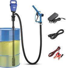 OMT 7 GPM Electric Drum Barrel Pump, Dual Power AC 100–240V & 12V DC picture