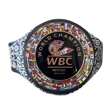 WBC Mestizo Mayo 2021 Boxing Replica Championship Belt 6MM Diecast Plates Adult picture
