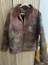 Custom Painted Carhartt Work Wear Chore Jacket VTG - XL picture