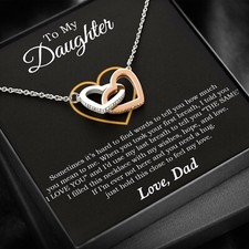To My Daughter Necklace, Gift For Daughter From Dad, Daughter Father Necklace picture