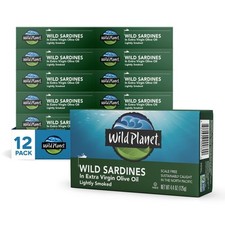 Wild Planet Wild Sardines in Extra Virgin Olive Oil with skin bones 12 Cans picture
