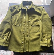 H&M Olive Green Relaxed Fit Shacket / Shirt Jacket – Size Large picture