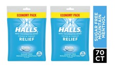HALLS Relief Mountain Menthol Sugar Free Cough Drops, 70 Drops 2 packs picture