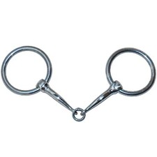 Sliester 3 in O Ring Heavy Stainless Smooth Three Piece Donut Snaffle Bit #58-18 picture