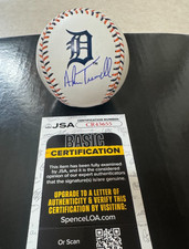 Detroit Tigers  ALAN TRAMMELL  Signed Tigers Logo OML Baseball Ball JSA picture
