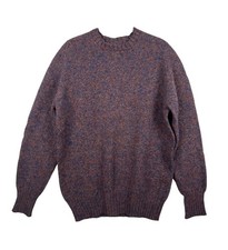 Vintage Pringle J Fisher Men's 42 Wool Sweater Scotland Blue Rust Marled Knit picture