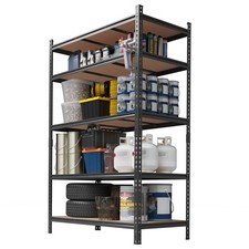Adjustable 5 Tier Metal Shelving Unit 2000 lbs Garage Storage Rack 48x24x72 in picture