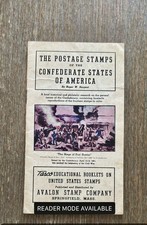The Postage Stamps Of The Confederate States Of America Tasco Booklet 1941 picture