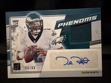 2020 Panini Donruss - Rookie Phenoms Jersey Autographs Jalen Hurts #RPJ-JH... picture