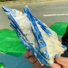 2.62LB Rare Natural beautiful Blue KYANITE with Quartz Crystal Specimen Rough picture