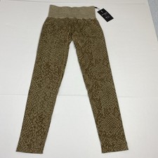 NWT NVGTN Womens Small Wild Things Mocha Snakeskin Seamless Leggings Brown picture