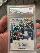 2020 Panini Mosaic - Rookie Scripts Jalen Hurts #RS22 (AU, RC) PSA 9 picture