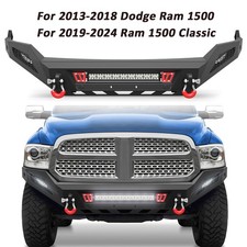 Front Bumper Set+LED Lights For 2013-2018 Dodge Ram 1500 /19-24 Ram 1500 Classic picture