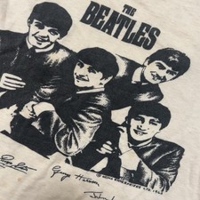 1963 The Beatles NEMS Enterprises True Vintage T-Shirt White Youth Size 14 picture
