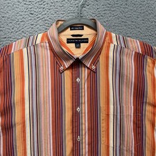 Vintage Tommy Hilfiger Shirt Mens XL Multi Stripe Long Sleeve Button Down 00s picture