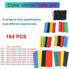 164 Pcs Heat Shrink Tubing Sleeve 2:1 Shrinkable Tube Wire Cable Assortment Kit picture
