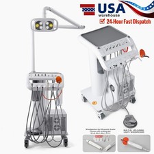 Dental Portable Delivery Unit System Air Compressor Cart /w+ Surgical Lamp Light picture
