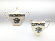 Vintage Lenox Autumn Creamer Sugar Bowl Lid Set Gold Backstamp USA Presidential picture
